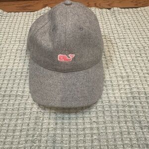 Gray Cap with Pink Whale Logo